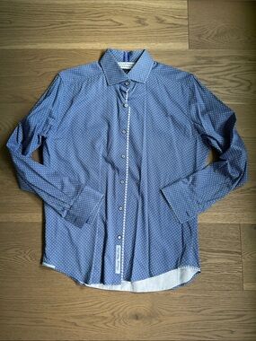 Robert Graham Men's Blue Micro-Print Button-Down Shirt